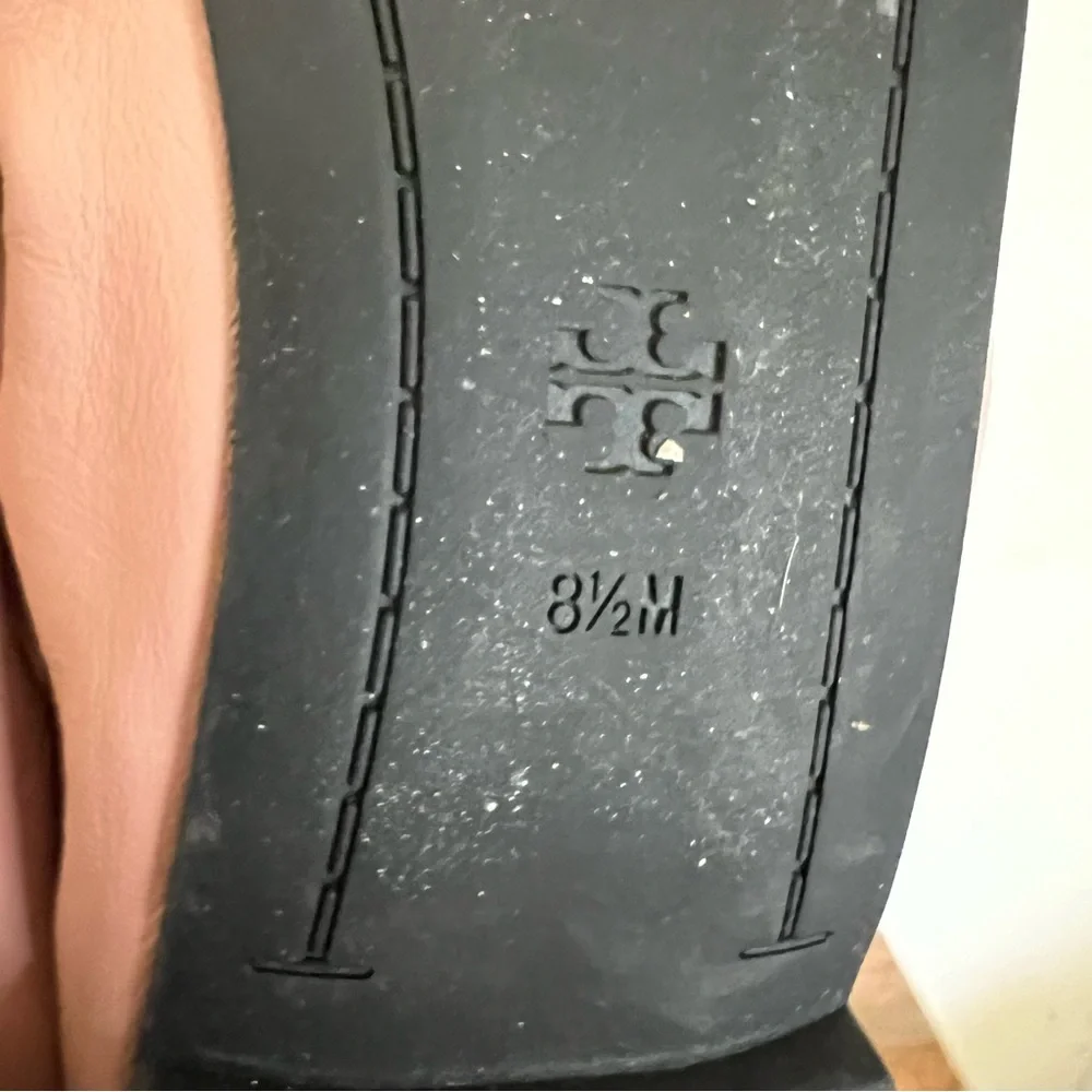 Tory Burch SOFT SCRUNCH BALLET Flat
NAPPA LEATHER GROSSGRAIN 
MEADOWSWEET Sz 8.5 - Picture 10 of 12